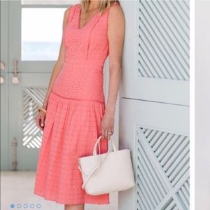 Draper James Cotton Eyelet Midi Dress NWT